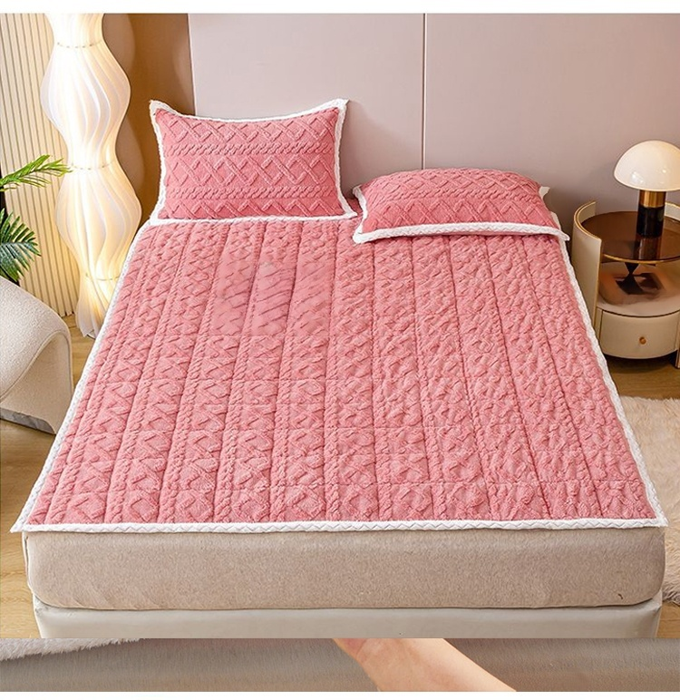 [기숙사/가정용]벨벳 보온 침대 패드