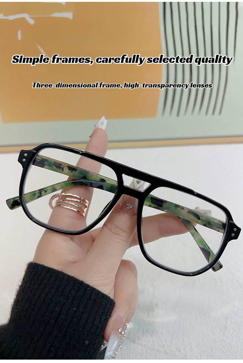 Fashionable retro square frame reading glasses