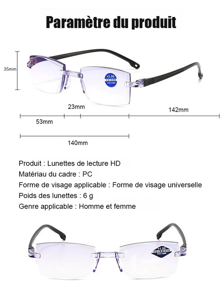 JC lunettes de lecture haute définition.