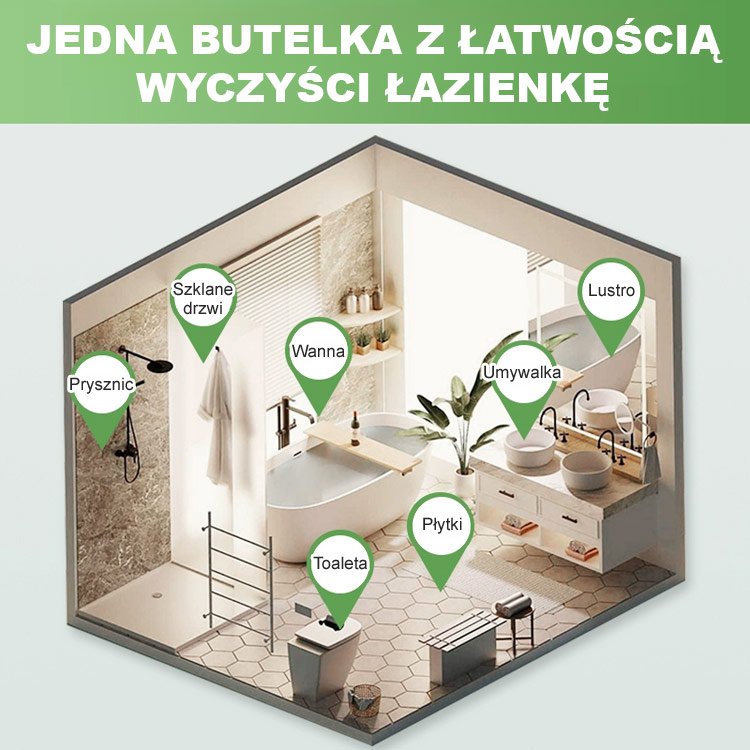 Środek do usuwania kamienia z łazienki Usuwa żółte plamy osady z kamienia rdzę wodną czyści toal