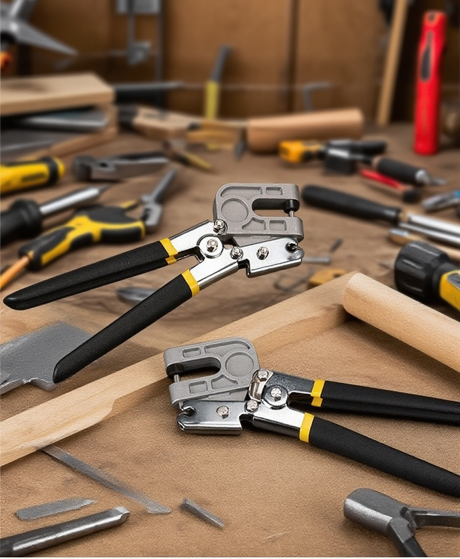 Detail ręcznie kutych szczypiec do profili