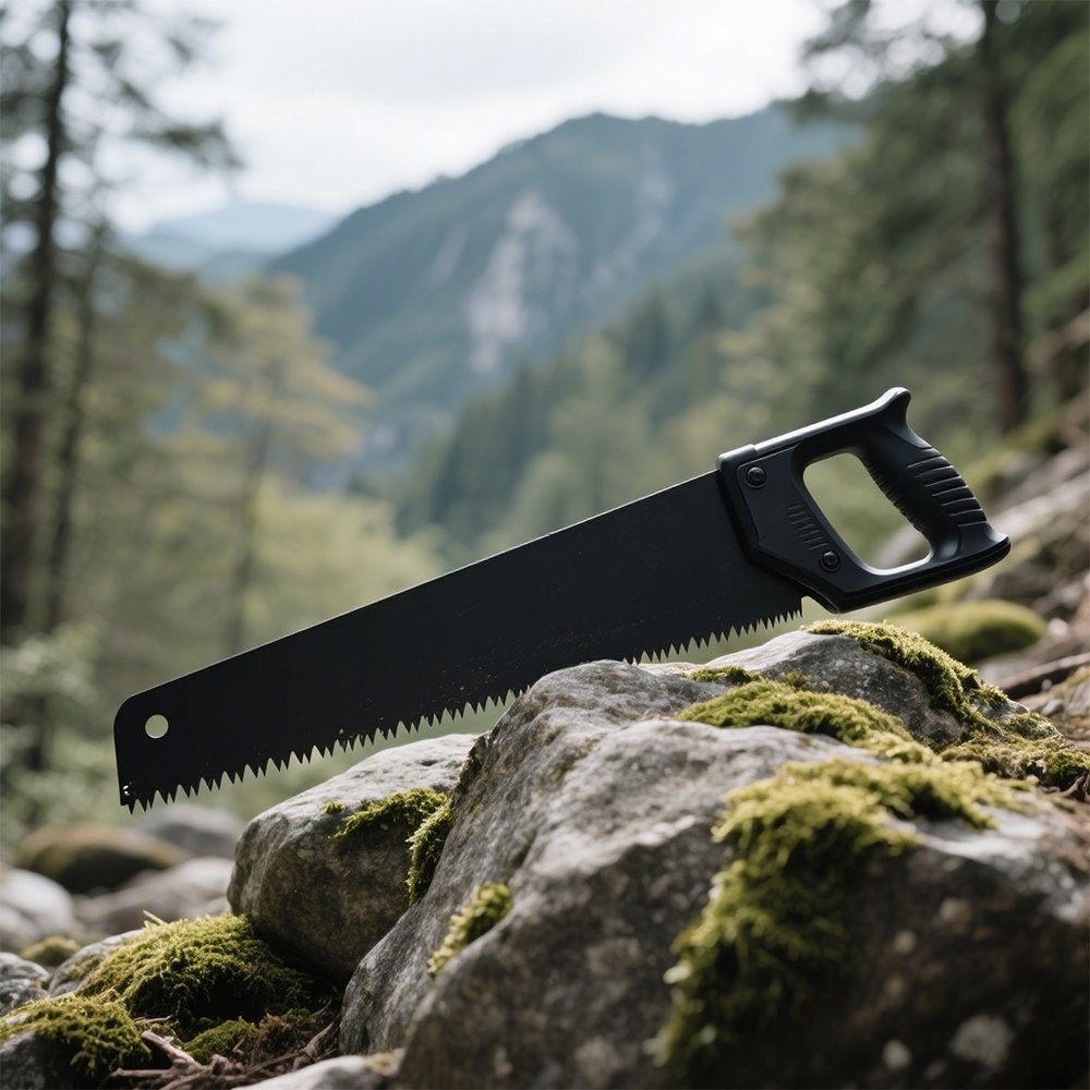 매우 긴 두꺼운 이빨 톱