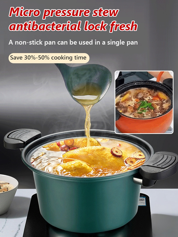 Multi-functional pressure cooker for soups and stir-fries
