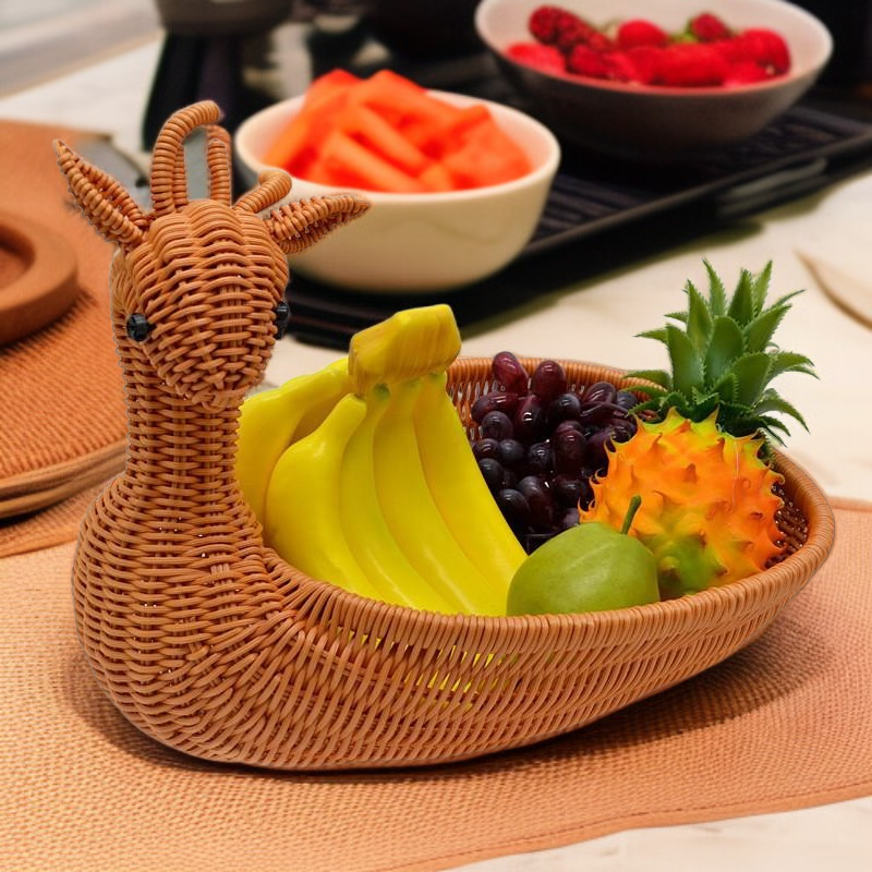 만화 짜임 과일 수납 바구니