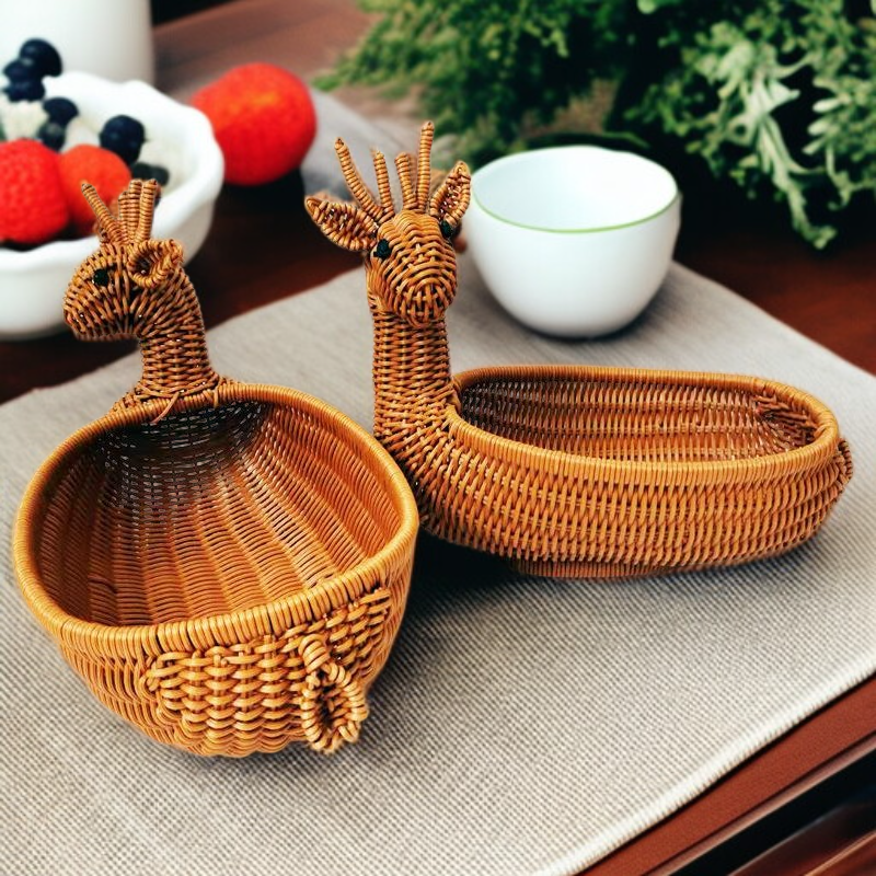 만화 짜임 과일 수납 바구니 전체 모습