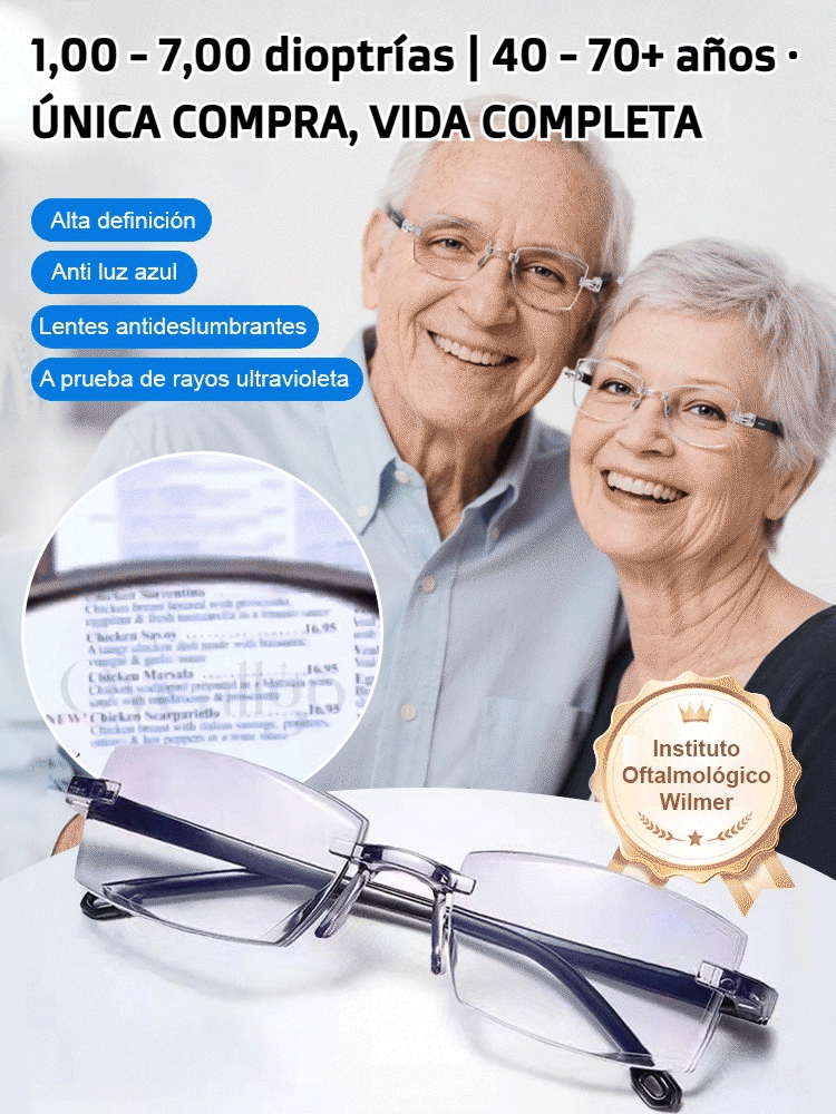 Gafas de lectura con zoom a prueba de radiación, tecnología negra inteligente, llame al 1055551