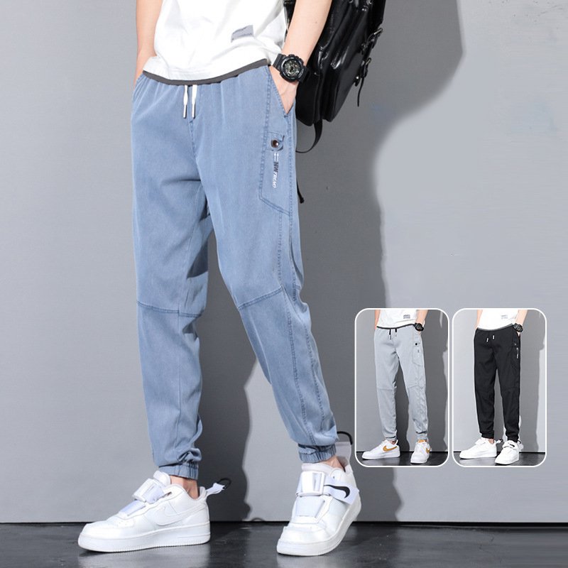 남성 캐주얼 냉감 배기 팬츠