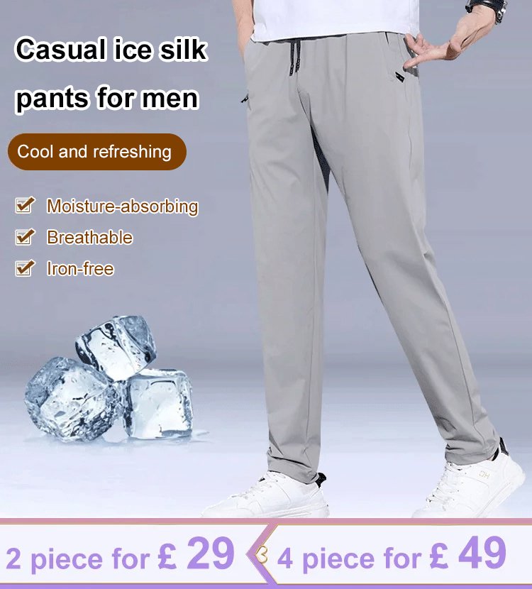Ultra-thin and breathable, durable for long wear, unisex, advanced technology fabric ice silk pants