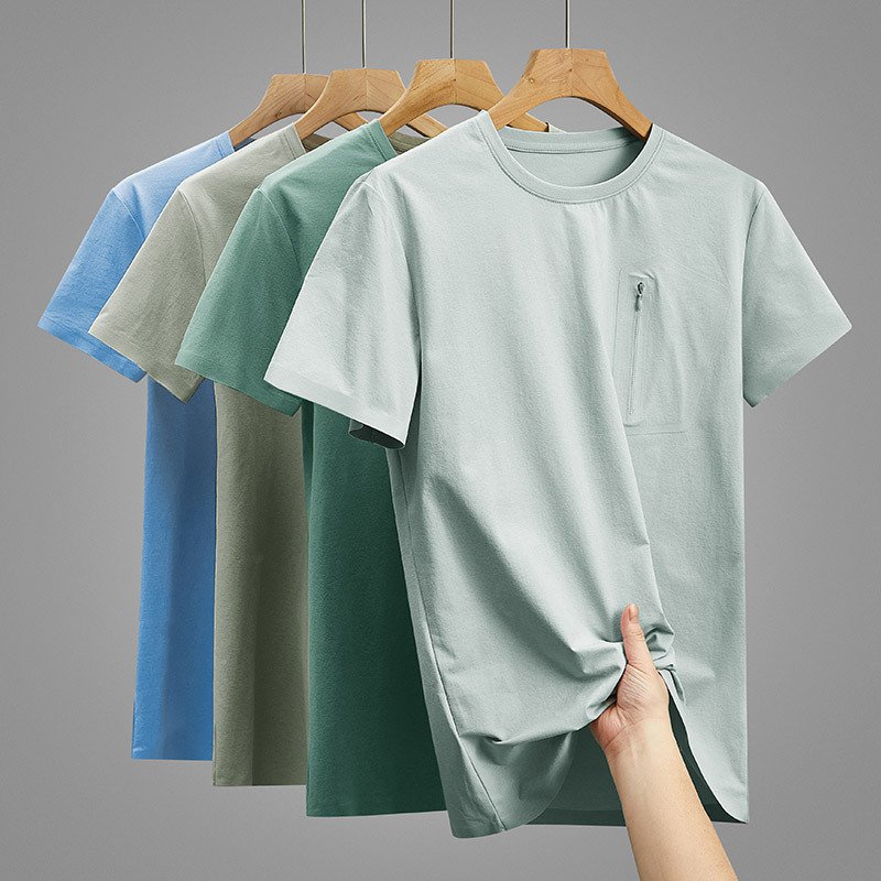 Pánské rychleschnoucí krátké rukávy z ledového hedvábí