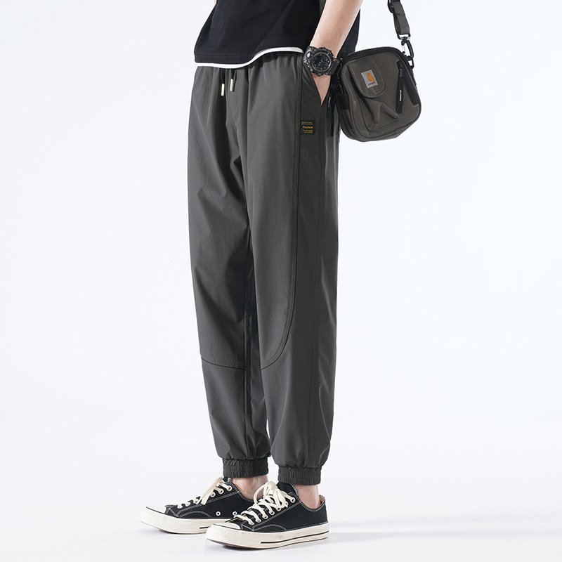 Pánské pracovní kalhoty z ledového hedvábí s elastickým materiálem, nová kolekce