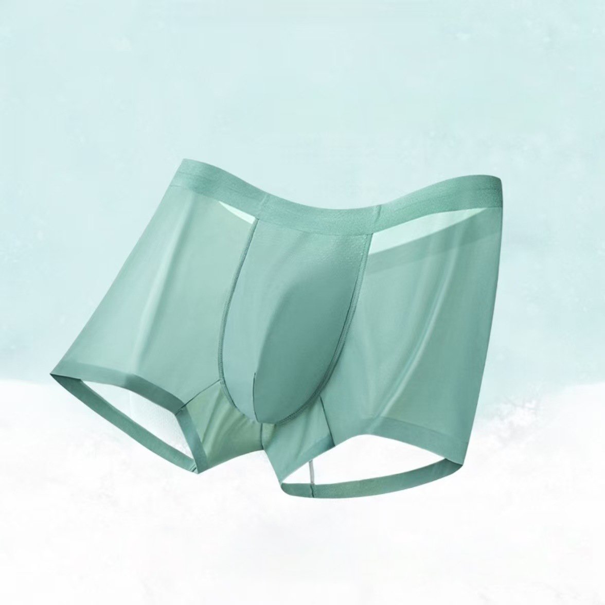 Jednobarevné bezešvé tenké cool boxerky