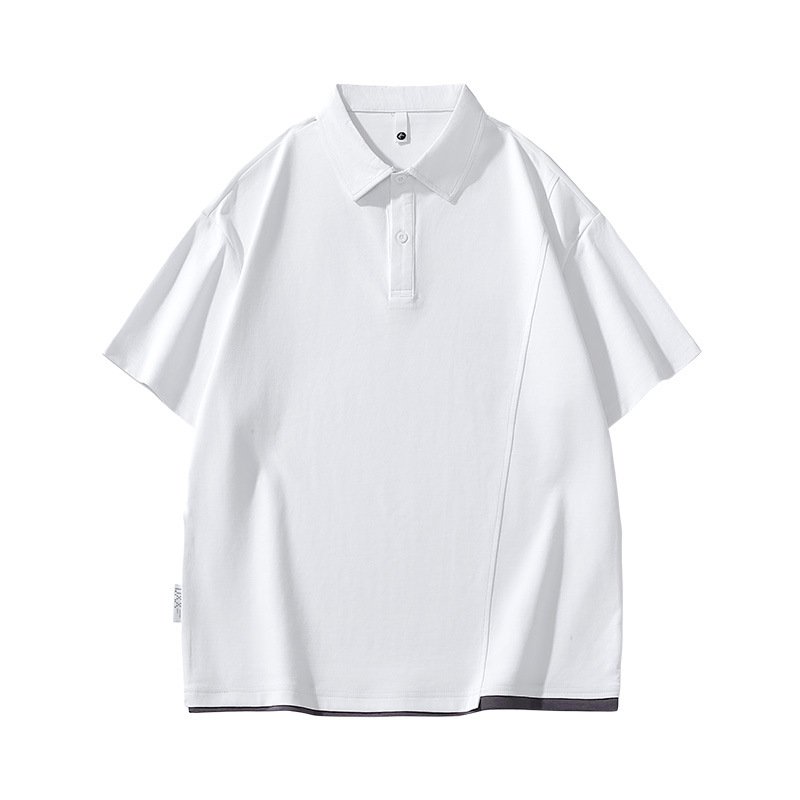 Dvoudílné polo tričko s volným prošíváním