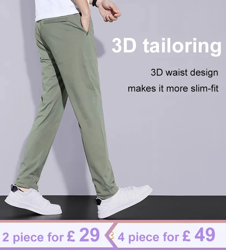 Ultra-thin and breathable, durable for long wear, unisex, advanced technology fabric ice silk pants