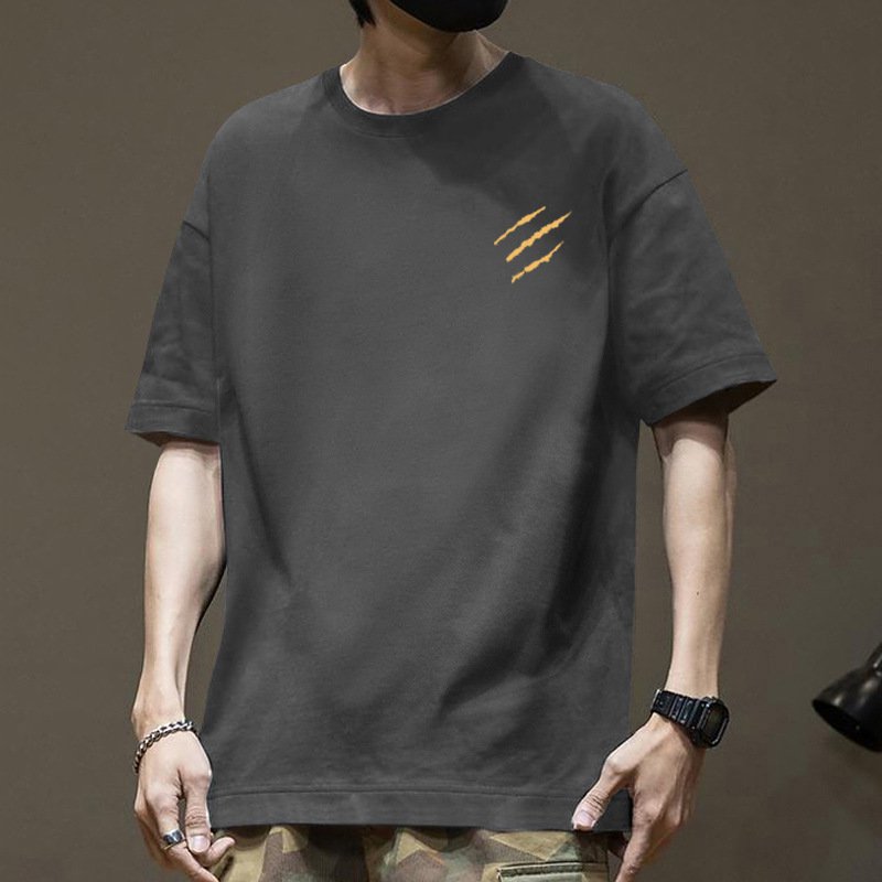 tričko s krátkým rukávem s americkým módním a jednoduchým potiskem