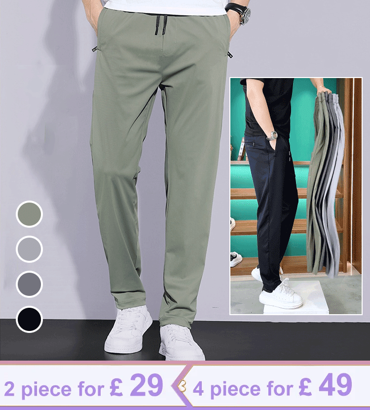 Ultra-thin and breathable, durable for long wear, unisex, advanced technology fabric ice silk pants