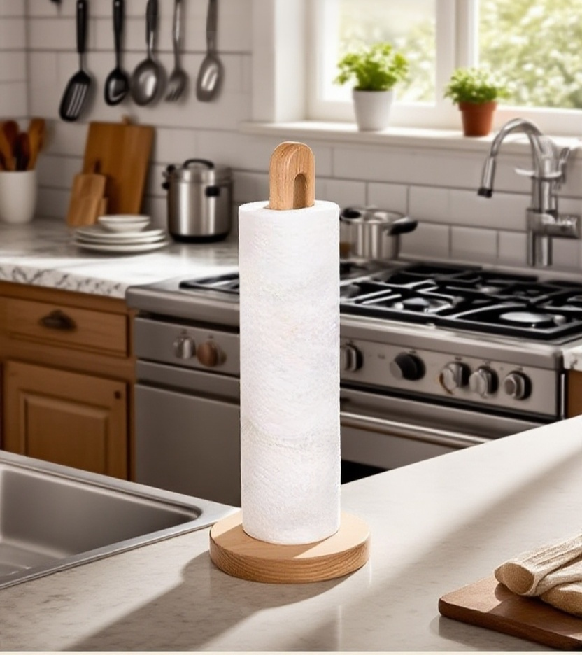 실목 입식 두루마리 종이 수납대 주방 이미지