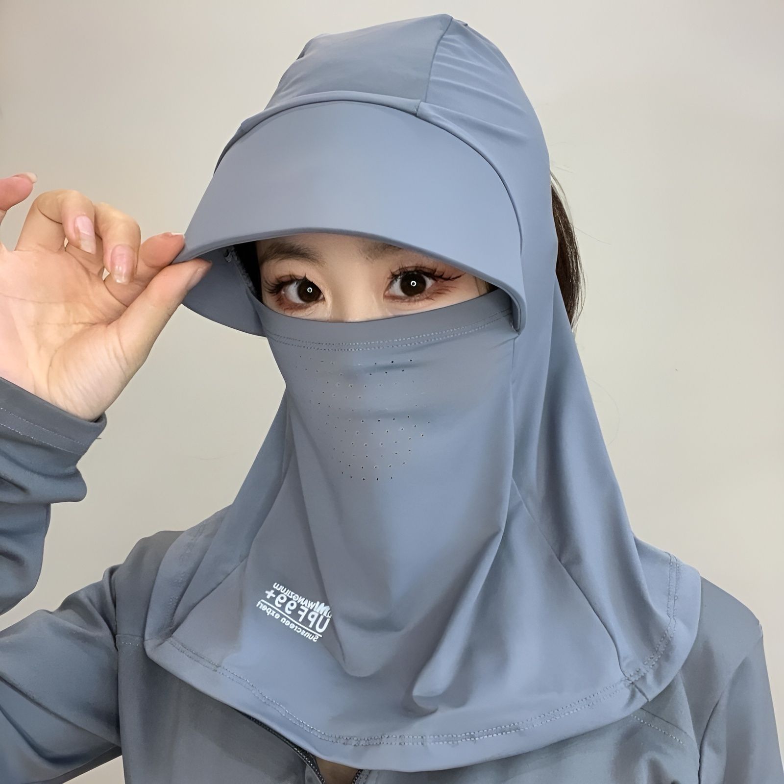 フルフェイスサンハット レディース 夏用サンハット 紫外線対策 アウトドア サイクリング ネックマスク サンハット クール感