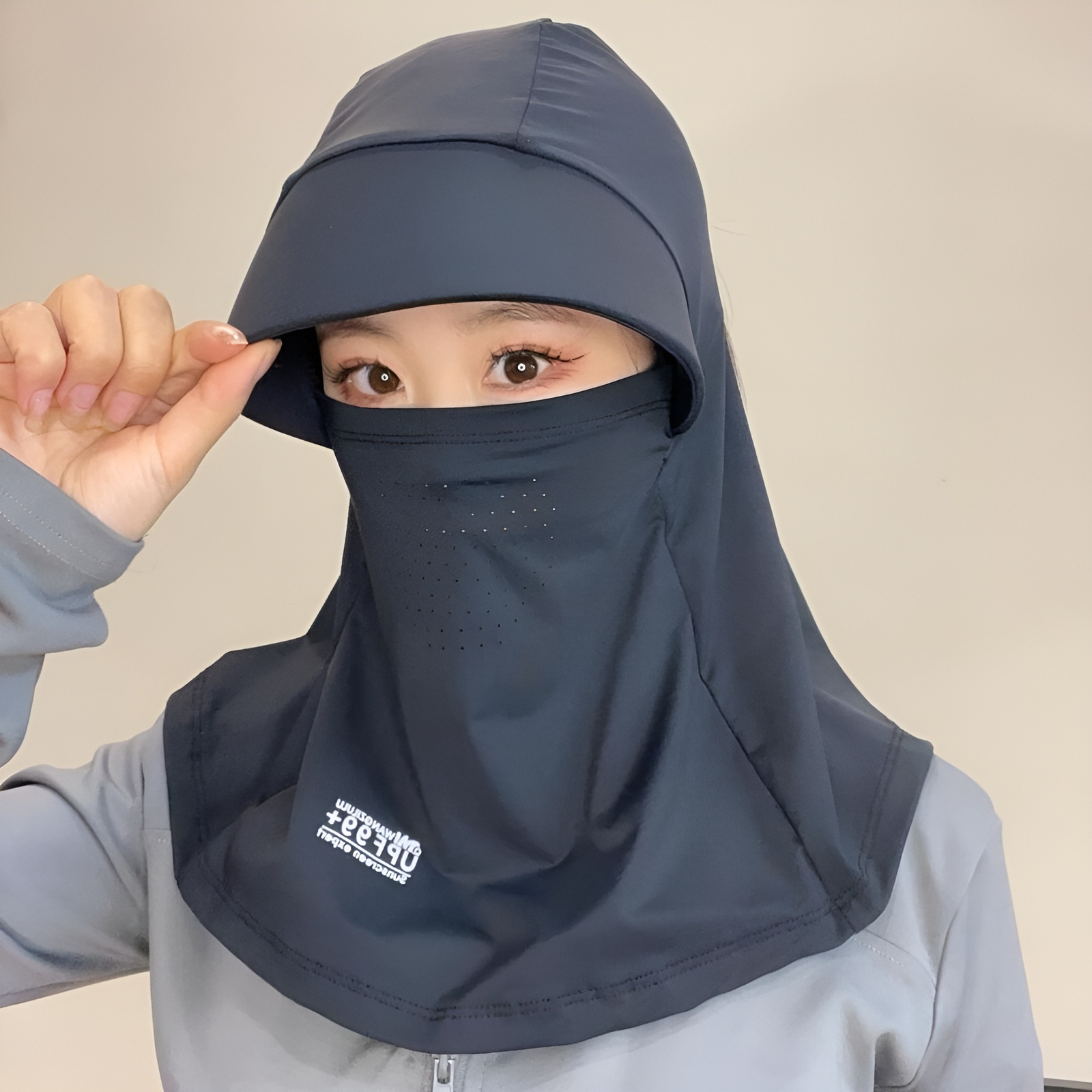 フルフェイスサンハット レディース 夏用サンハット 紫外線対策 アウトドア サイクリング ネックマスク サンハット クール感