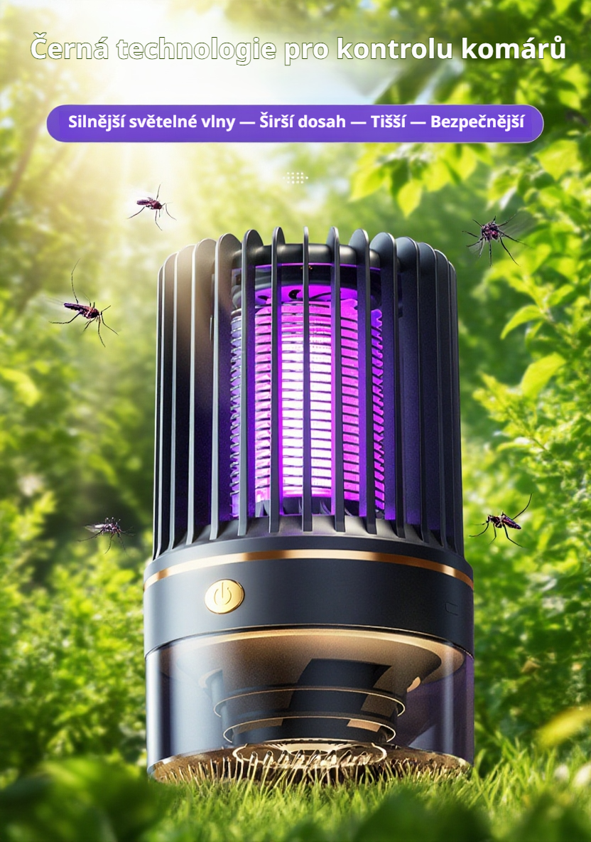 Elektrická lampa na chytání komárů v moderním domě