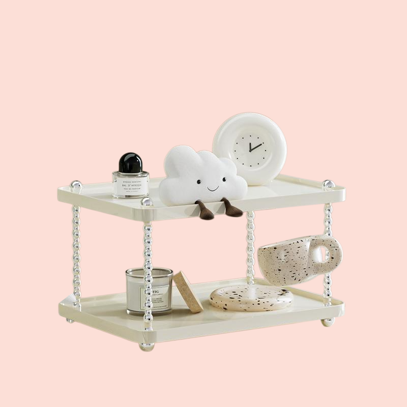 玄關多層收納置物架桌面小型免打孔塑膠收納架