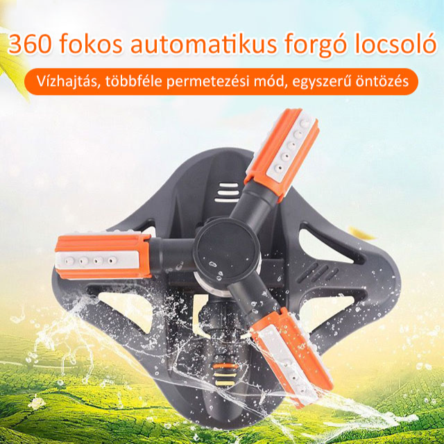 Többcélú kerti automatikus forgó locsoló