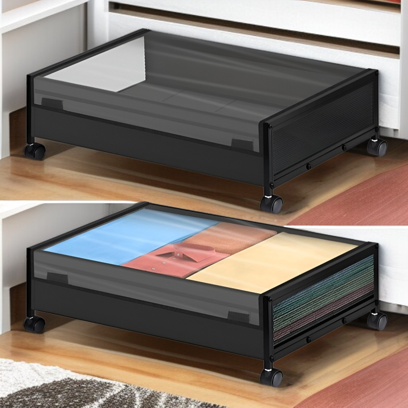 접이식 옷 수납함 침대 밑 대용량 수납함 설치 간편 캐스터 옷 갈아입기 수납함