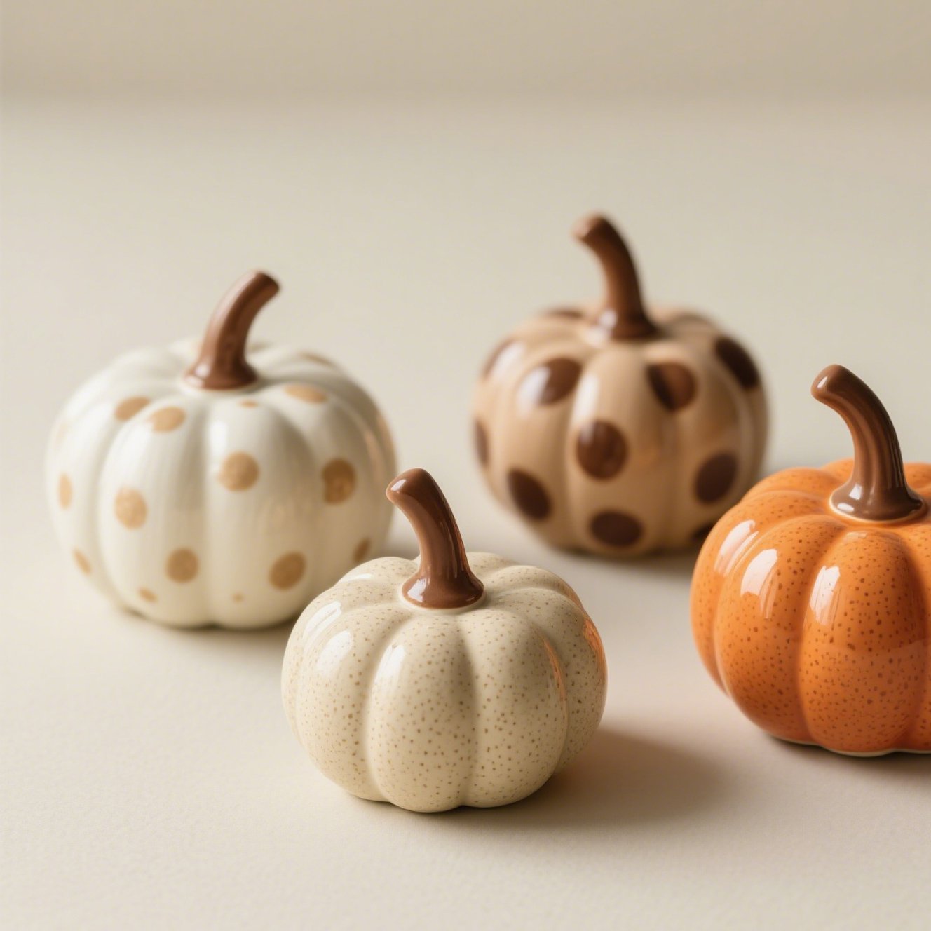 Detail keramických dýní – originální ruční práce