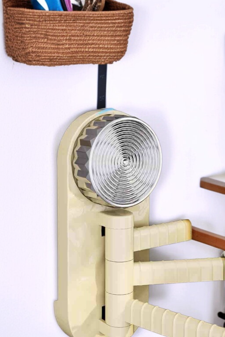 공간 절약형 펀치 프리 수건걸이