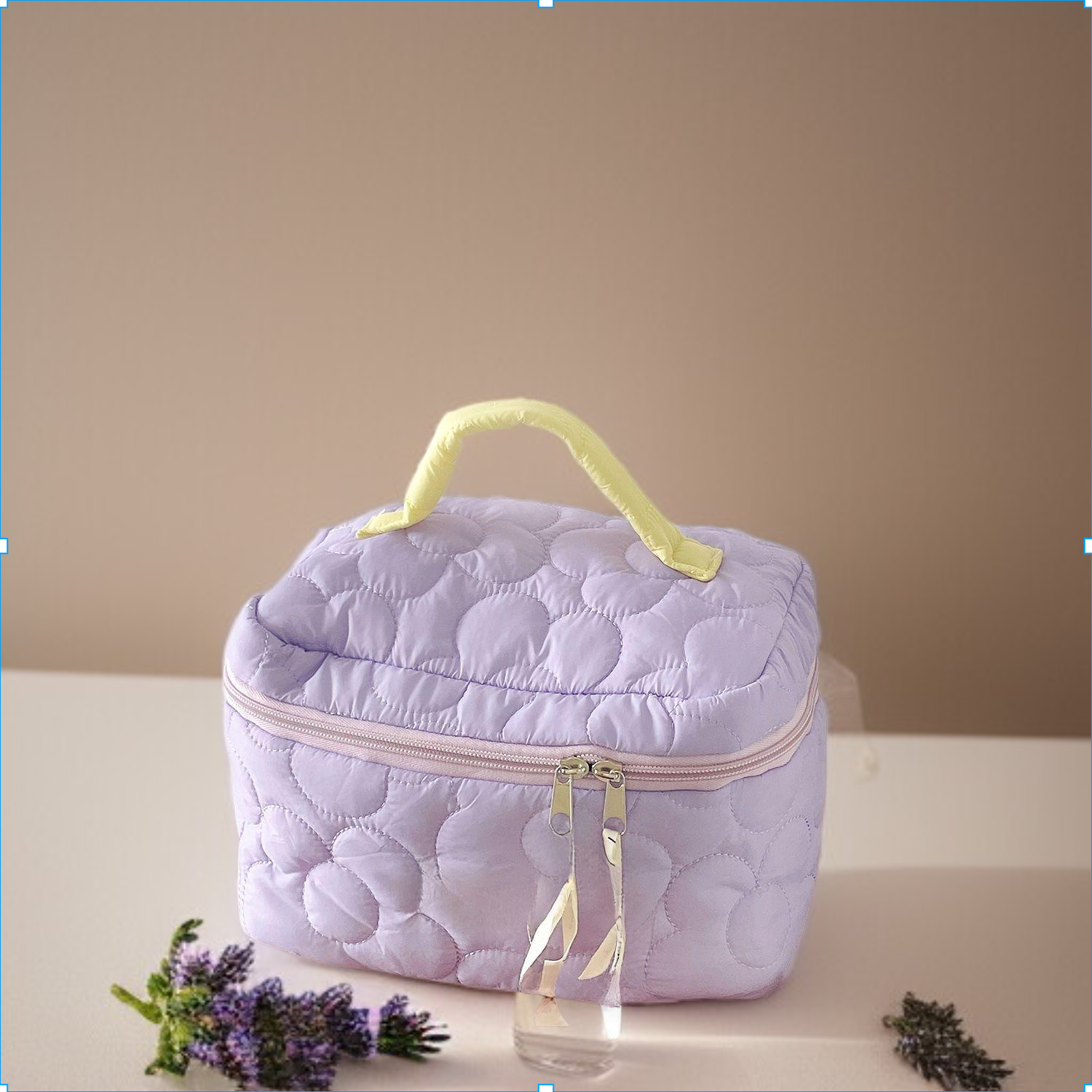 미니멀 릴리안 컬러 플라워 파우치 대용량 수납팩