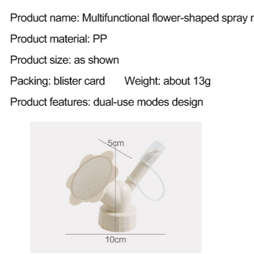 Domácí zavlažovací rozprašovací hlavice na květiny