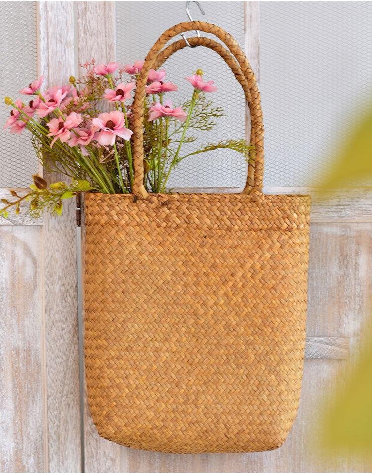 Panier à fleurs bohème pour décoration de maison