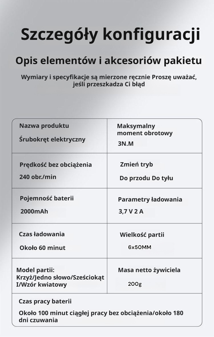 Wielofunkcyjny mini wkrętak do napraw domowych