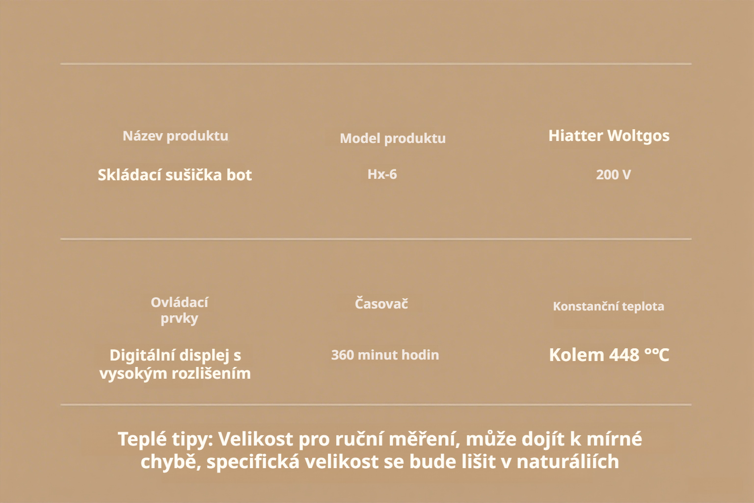 Sušička bot s digitálním ovládáním