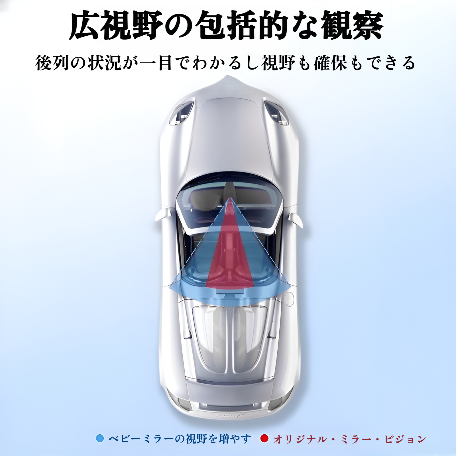 チャイルドシート横に設置できるベビーミラー