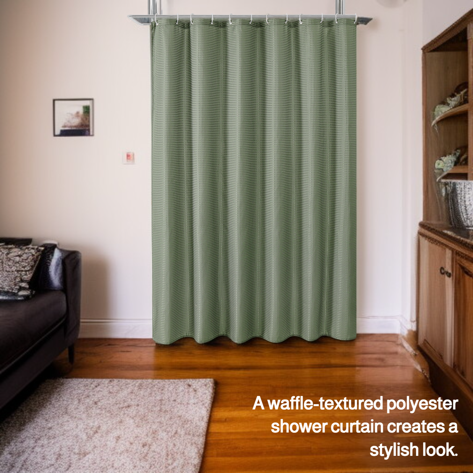 Waffle mildew-proof curtains
