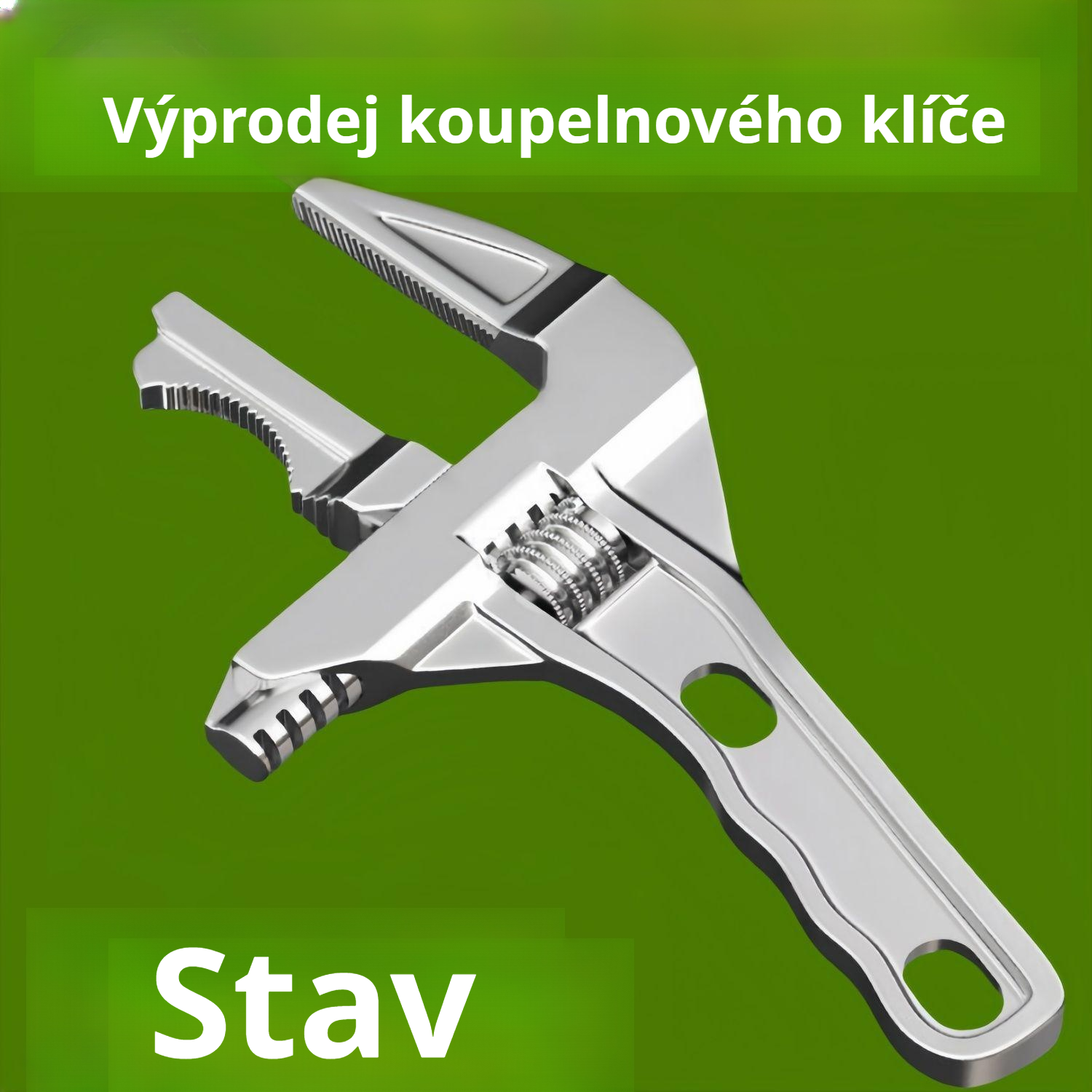 Manuální klíč s velkým otvorem a krátkou rukojetí, odolný