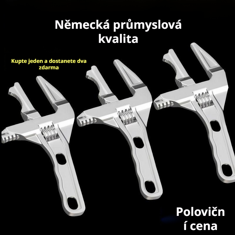 Manuální klíč s velkým otvorem a krátkou rukojetí, odolný
