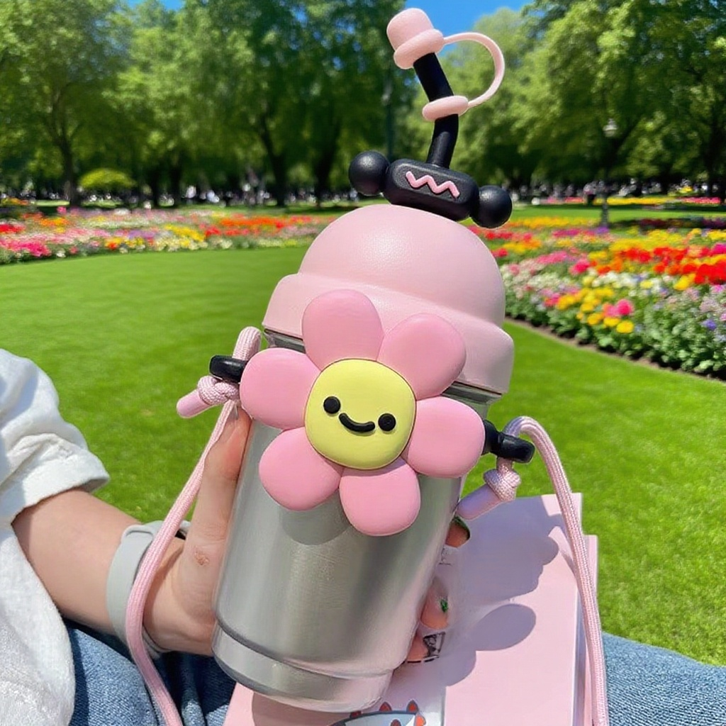 316不鏽鋼高顏值花朵水杯