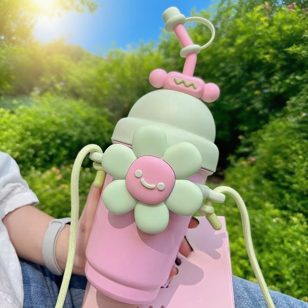 316不鏽鋼高顏值花朵水杯