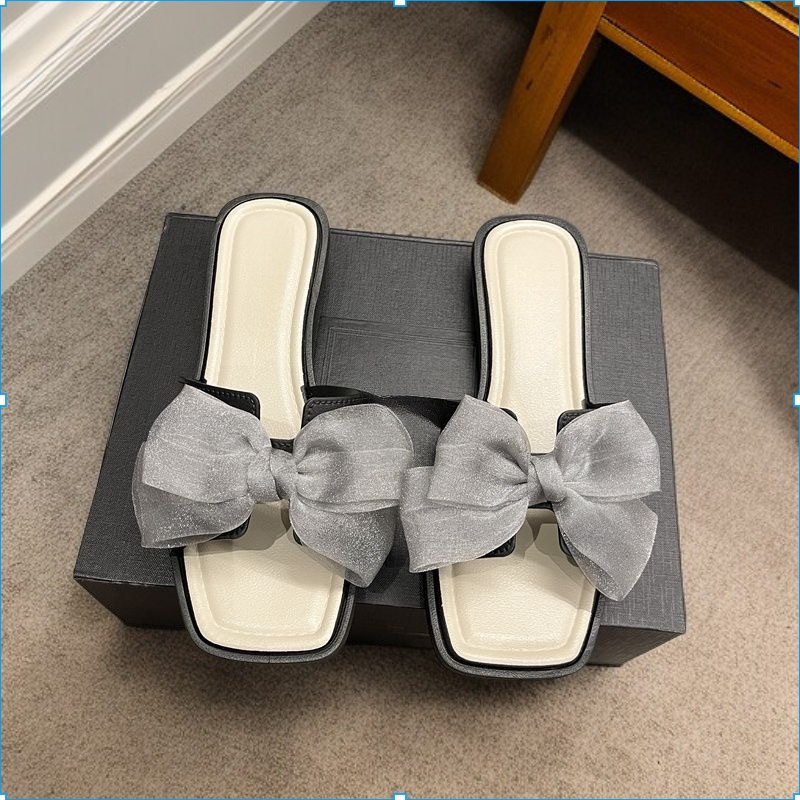 نعال نسائية للارتداء في الهواء الطلق في الصيف، نمط جديد، اتجاه الموضة، شبشب مسطح غير قابل للانزلاق