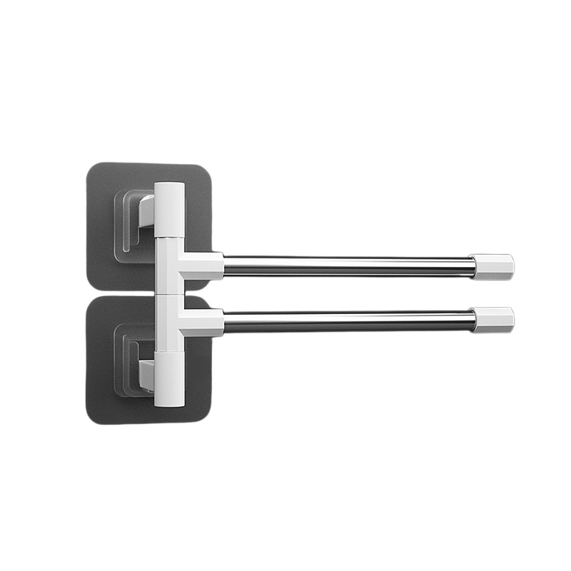 バスルームパンチフリー壁掛け回転タオルラックバスルームラック多層吊り下げロッドトイレ吊り下げ折りたたみ