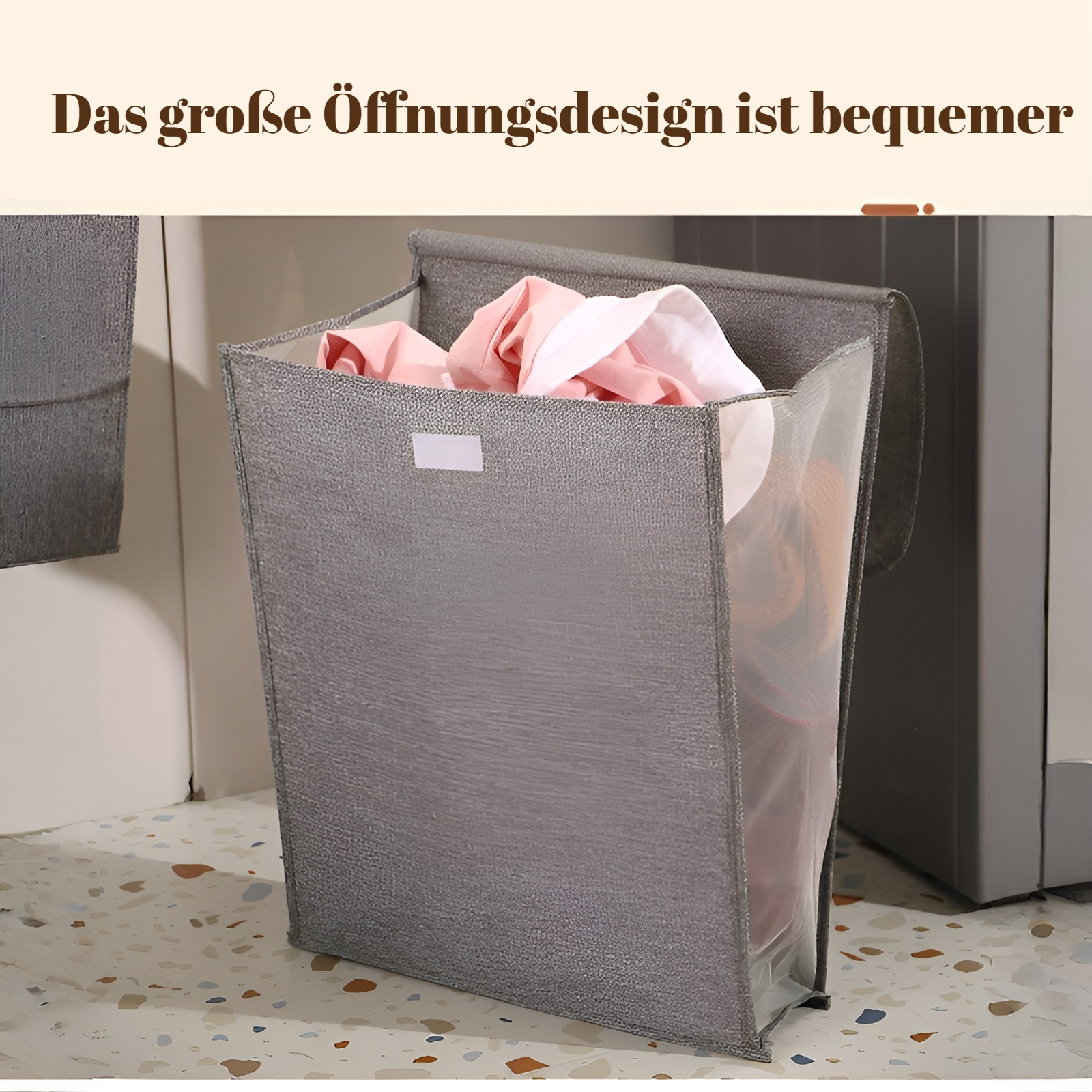 Haushaltskorb für schmutzige Kleidung mit großem Fassungsvermögen, Aufbewahrungskorb für Kleidung, S