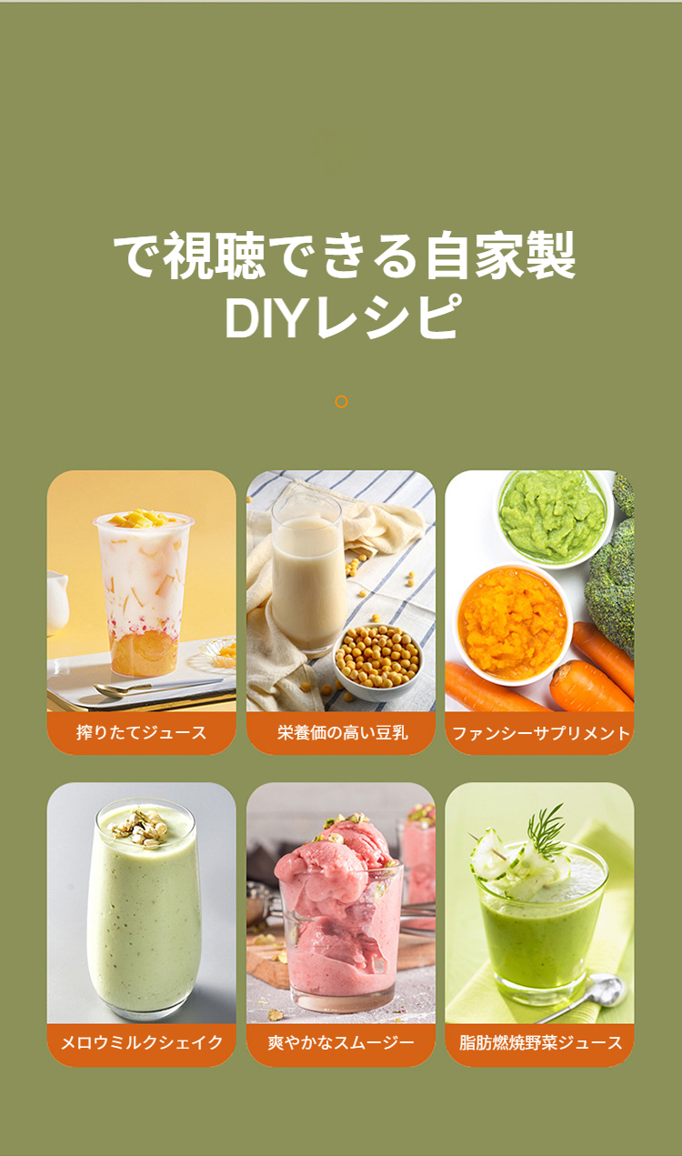 学生がジューサーを使っている様子