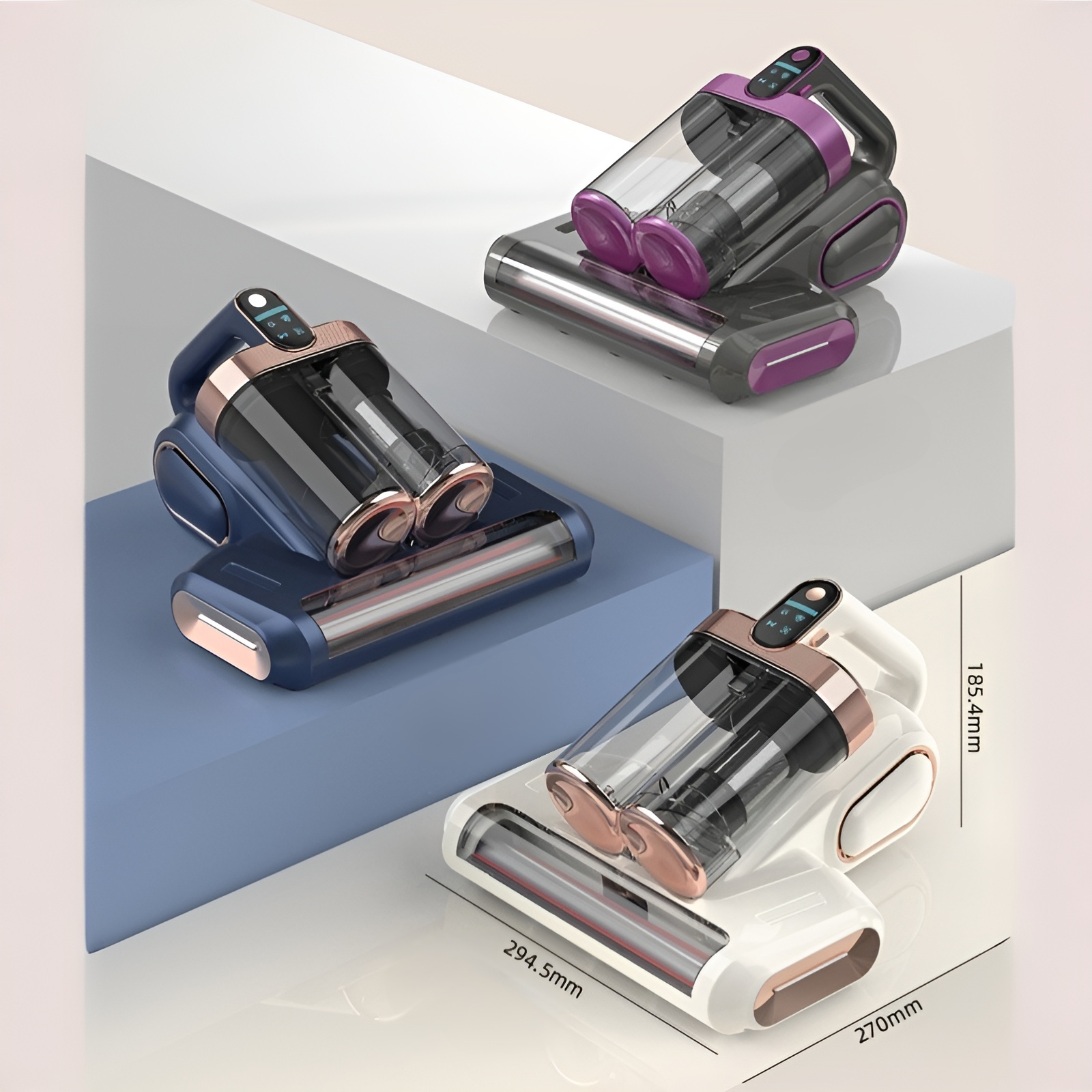 Walzenbürste, doppelter Staubbecher, Pat-Filter, Instrument zur Milbenentfernung, UV-Sterilisation, 
