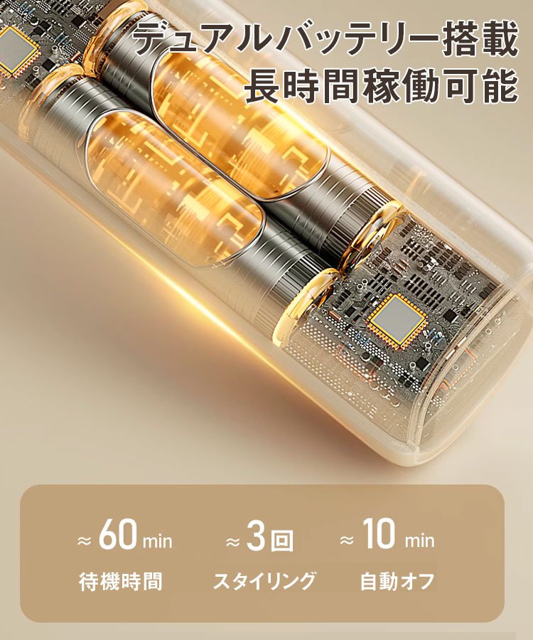 （ストレート＆カール両用）マイナスイオン搭載ヒートブラシ