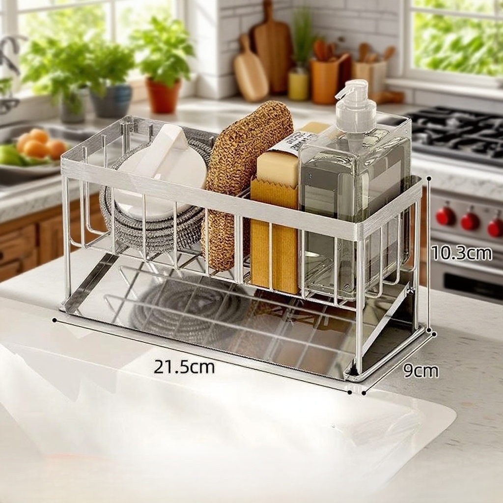 廚房檯面毛巾抹布瀝水收納架