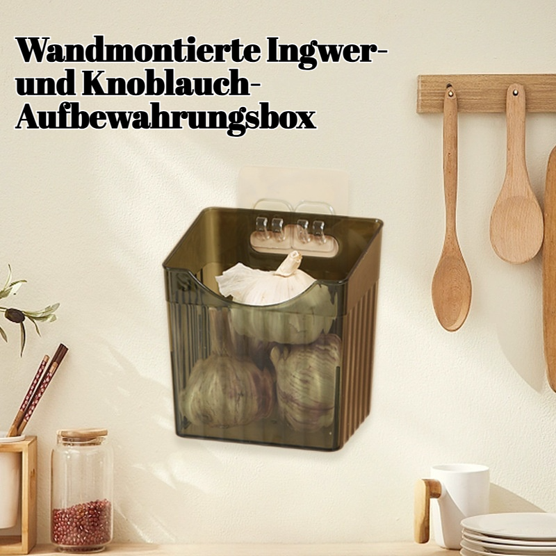 Wandmontierte Ingwer- und Knoblauch-Aufbewahrungsbox