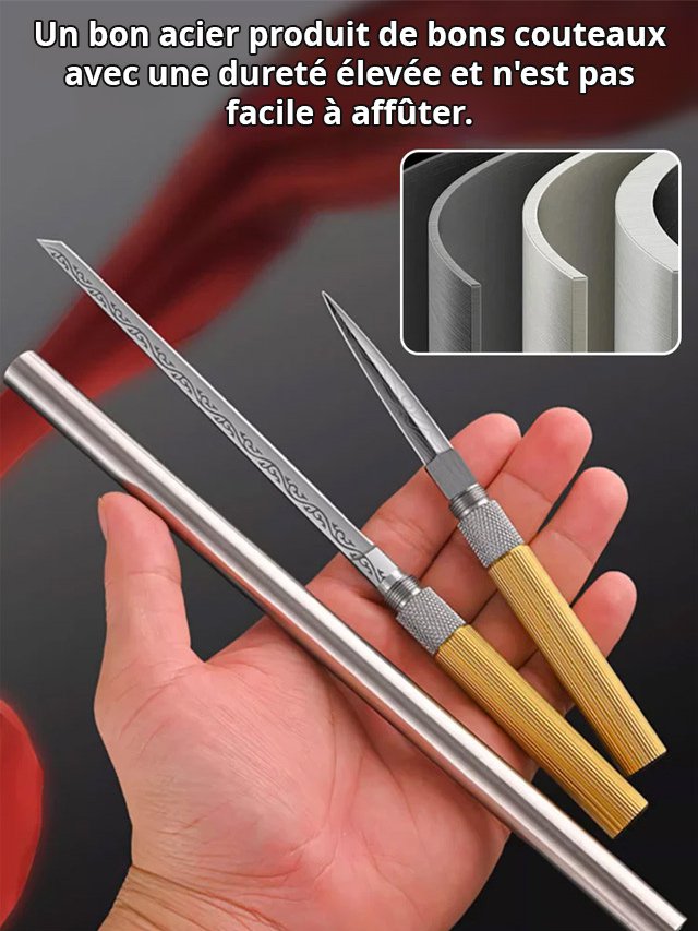 Couteau de défense extérieure avec poinçon intégré