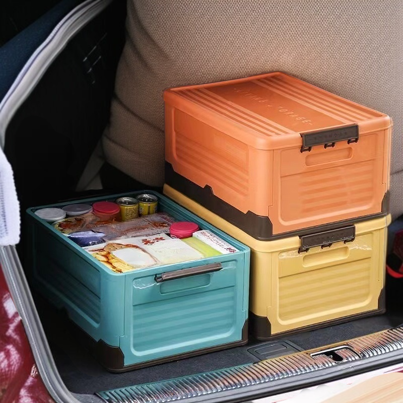 Úložný box do auta na venkovní použití, velkokapacitní kufr na věci do zavazadlového prostoru