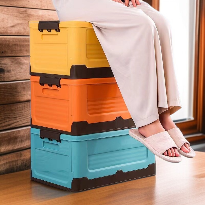 High-capacity car storage box for trunk organization